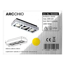 Arcchio - Iluminação de teto LED RONKA 3xGU10/11,5W/230V