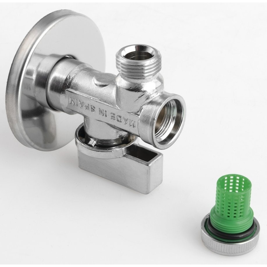 Arco - Válvula angular com filtro, cromado brilhante