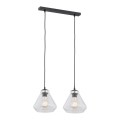 Argon 0854 - Candelabro suspenso DECORATO 2xE27/15W/230V preto