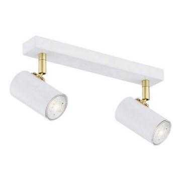 Argon 0890 - Foco LAGOS 2xGU10/5W/230V branco/dourado