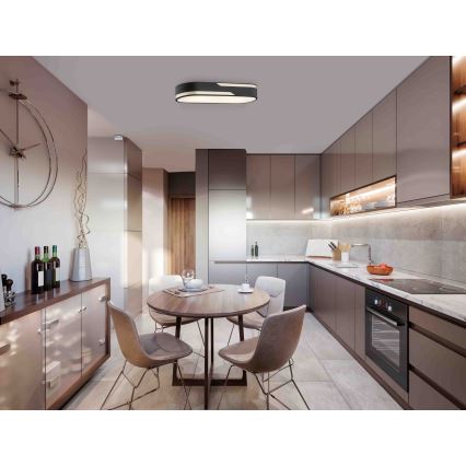 Argon 0904 - Iluminação de teto TONI 2xE27/15W/230V preto/dourada