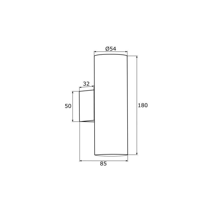 Argon 0909 - Iluminação de parede MITOS 2xGU10/5W/230V preta