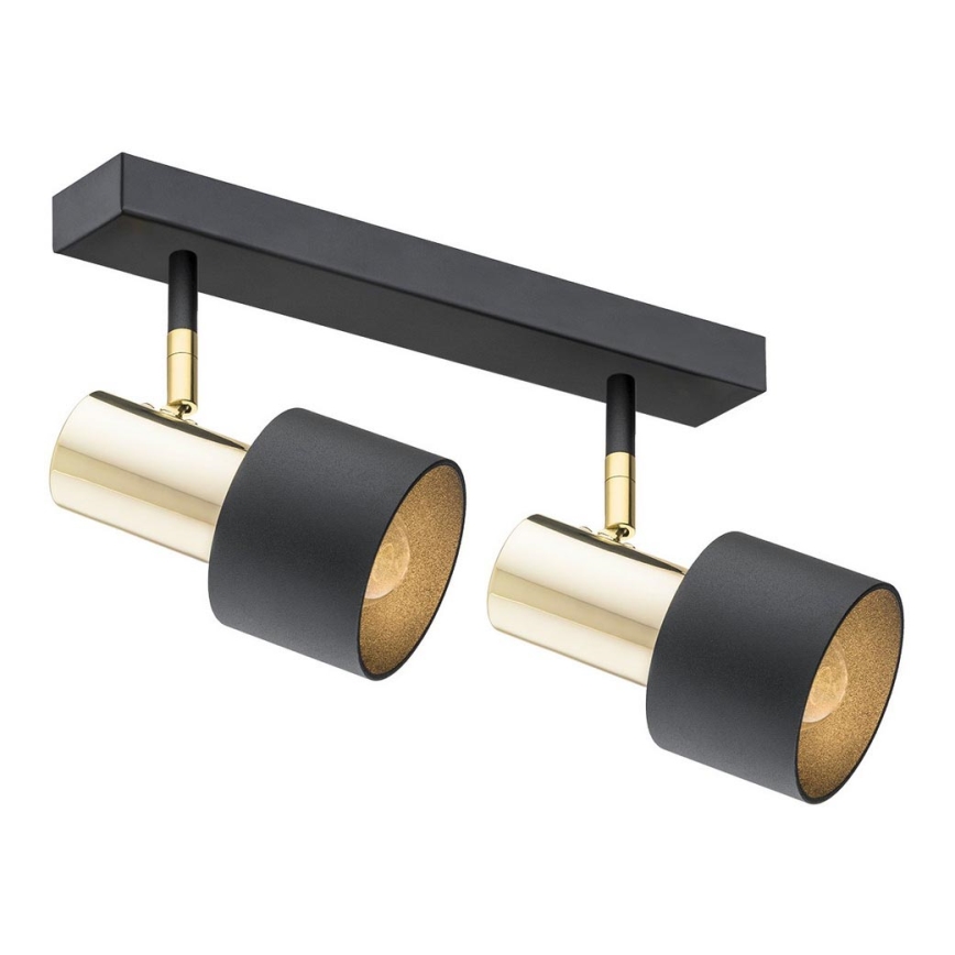 Argon 0925 - Foco DORIA 2xE27/15W/230V preto/latão