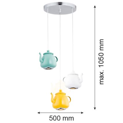 Argon 1326 - Luz pendente JAMAJKA 3xGU10/50W/230V
