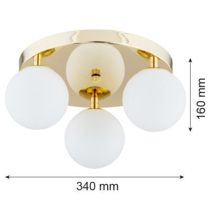 Argon 1413 - Iluminação de teto FLAVIO 3xE14/7W/230V