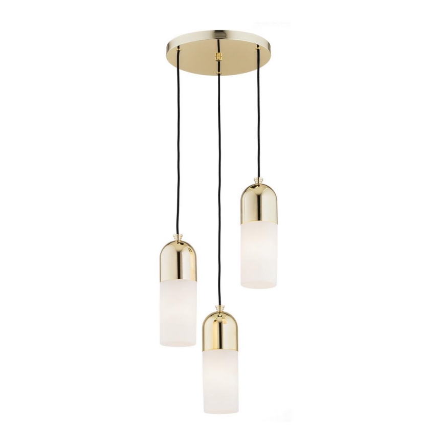 Argon 1466 - Candelabro suspenso BURGOS 3xE27/15W/230V latão