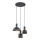 Argon 1472 - Candelabro suspenso SINES 3xE27/15W/230V preto
