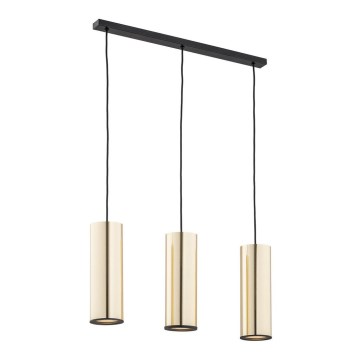 Argon 1486 - Candelabro suspenso LINEA 3xE27/15W/230V latão/preto