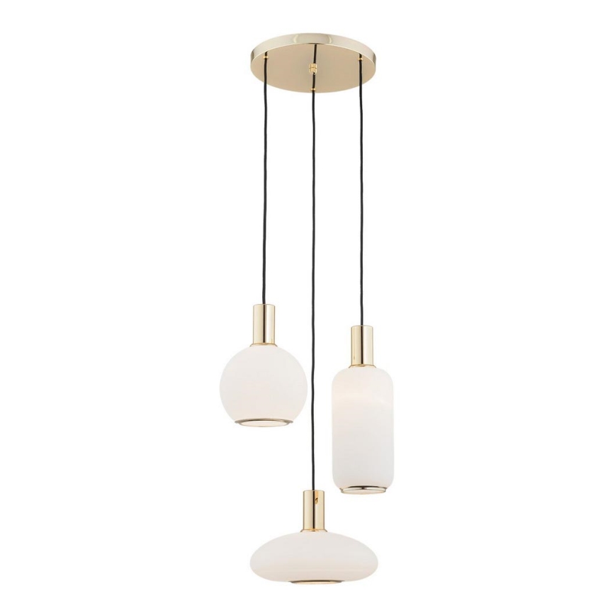 Argon 1489 - Candelabro suspenso SAGUNTO 3xE27/15W/230V latão