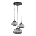 Argon 1493 - Candelabro suspenso TRINI 3xE27/15W/230V preto