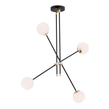 Argon 1696 - Candelabro suspenso ABSTRACT 4xE14/7W/230V preto