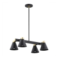 Argon 1774 - Candelabro suspenso AVALONE 4xE27/15W/230V preto/dourado
