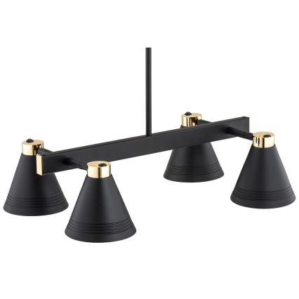 Argon 1774 - Candelabro suspenso AVALONE 4xE27/15W/230V preto/dourado