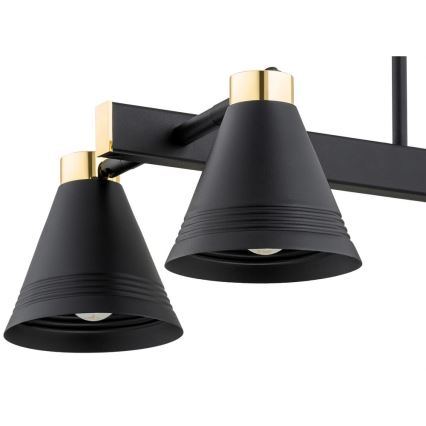 Argon 1774 - Candelabro suspenso AVALONE 4xE27/15W/230V preto/dourado