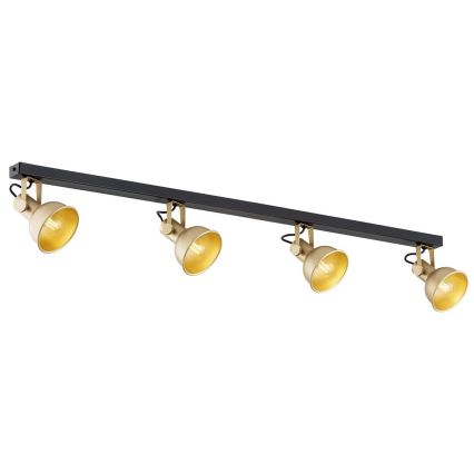 Argon 1801 - Foco LENORA 4xE14/7W/230V dourada/preto