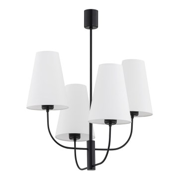 Argon 1822 - Candelabro suspenso SAFIANO 4xE27/15W/230V preto