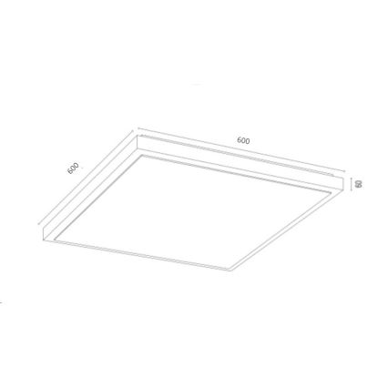 Argon 1826 - Iluminação de teto CARLSON 4xE27/15W/230V 60x60 cm preto