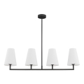 Argon 1831 - Candelabro suspenso SAFIANO 4xE27/15W/230V preto