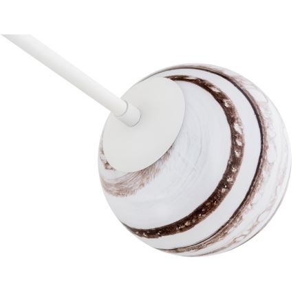 Argon 1841 - Candelabro suspenso ABSOS 4xE14/7W/230V alabastro branco