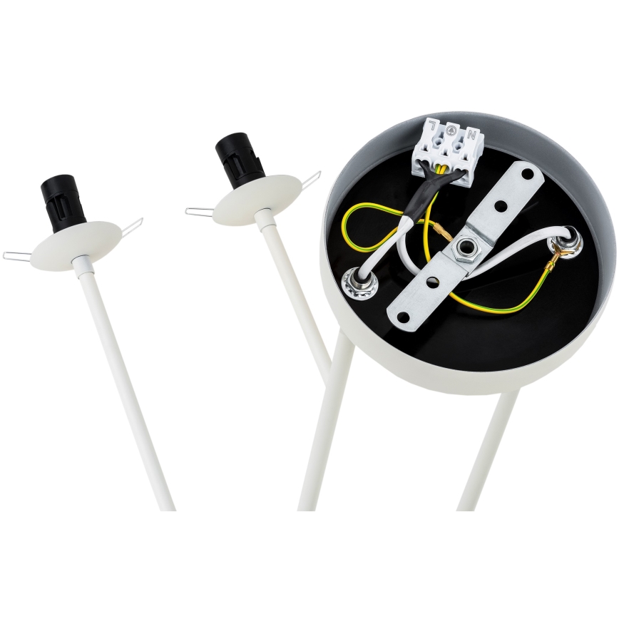 Argon 1841 - Candelabro suspenso ABSOS 4xE14/7W/230V alabastro branco