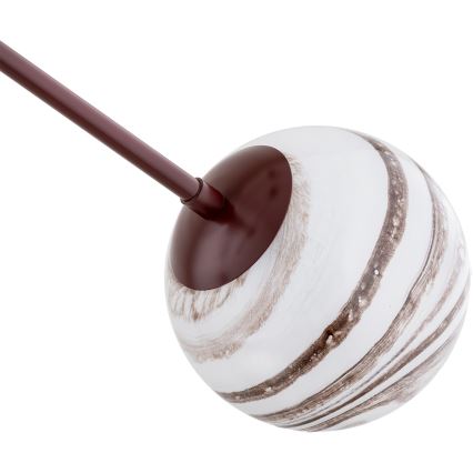 Argon 1842 - Candelabro suspenso ABSOS 4xE14/7W/230V alabastro castanho