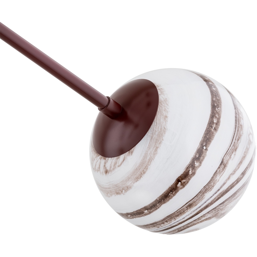 Argon 1842 - Candelabro suspenso ABSOS 4xE14/7W/230V alabastro castanho