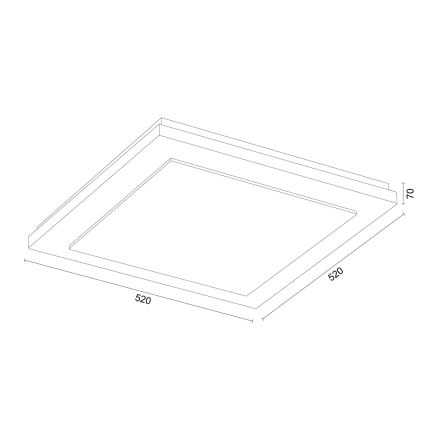 Argon 1870 - Candeeiro de tecto TABOR 4xE27/15W/230V 52x52 cm branco
