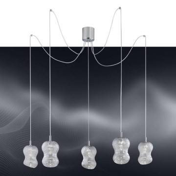 Argon 2073 - Candelabro num fio LED GARDA 5xLED/5W/230V