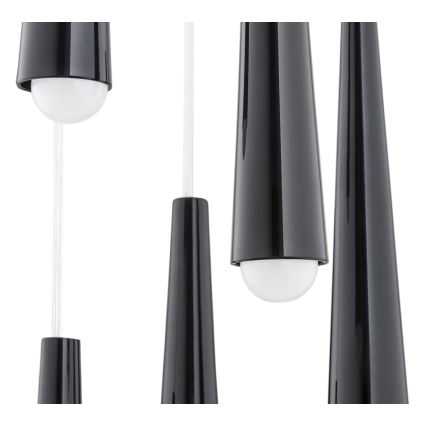 Argon 2103 - Candelabro suspenso HOLLYWOOD 5xE14/7W/230V preto