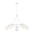 Argon 2117 - Candelabro suspenso CHARLOTTE 5xE27/15W/230V branco/dourado