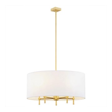 Argon 2132 - Candelabro suspenso ABBANO 5xE14/7W/230V latão/branco