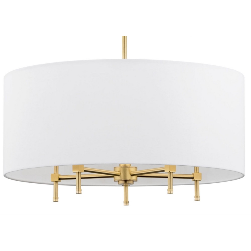 Argon 2132 - Candelabro suspenso ABBANO 5xE14/7W/230V latão/branco