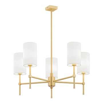 Argon 2134 - Candelabro suspenso ABRUZZO 5xE14/15W/230V latão/branco