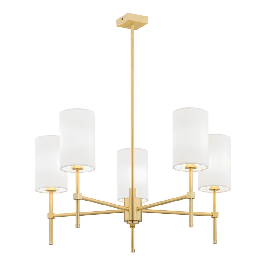 Argon 2134 - Candelabro suspenso ABRUZZO 5xE14/15W/230V latão/branco