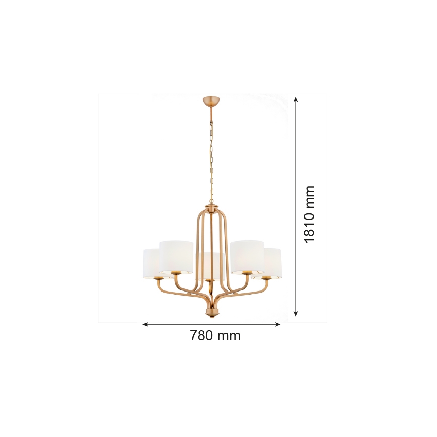 Argon 2172 - Candelabro suspenso MARANELLO 5xE27/15W/230V