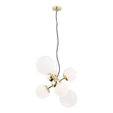 Argon 2532 - Candelabro suspenso SATELITE 6xE27/15W/230V dourada