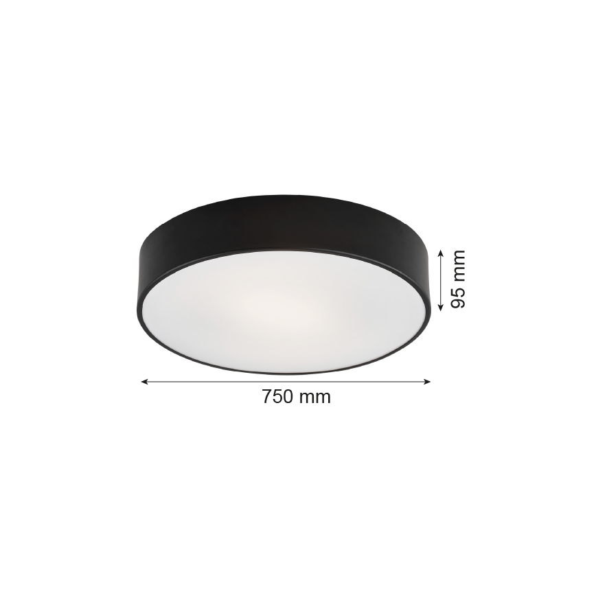 Argon 2536 - Iluminação de teto DARLING 6xE27/15W/230V d. 75 cm preto