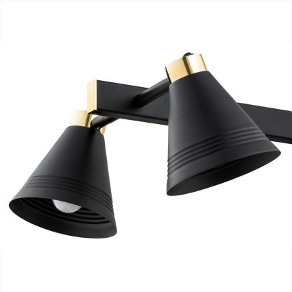 Argon 2552 - Candelabro suspenso AVALONE 6xE27/15W/230V preto/dourado