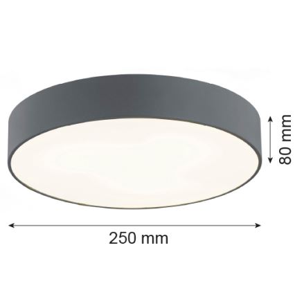 Argon 3080 - Iluminação de teto DARLING 2xE27/15W/230V d. 25 cm cinzento