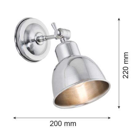 Argon 3172 - Luz de parede EUFRAT 1xE27/60W/230V