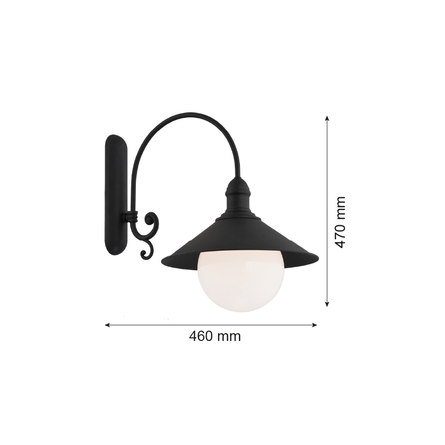 Argon 3286 - Luz de parede ERBA BIS 1xE27/60W/230V