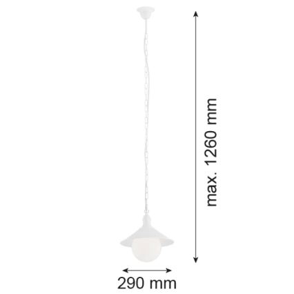 Argon 3296 - Lustre de exterior ERBA BIS 1xE27/60W/230V