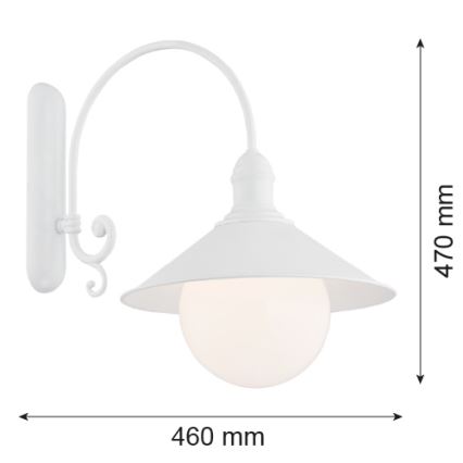 Argon 3297 - Luz de parede ERBA BIS 1xE27/60W/230V