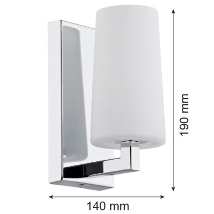 Argon 3358 - Iluminação de parede CAMELOT 1xE27/15W/230V cromado brilhante