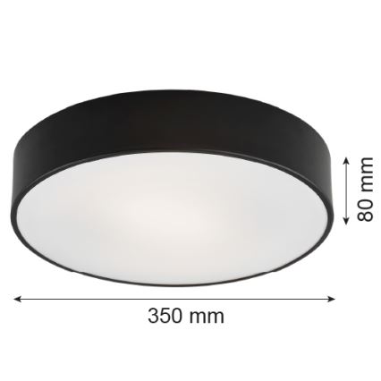 Argon 3570 - Iluminação de teto LED DARLING LED/25W/230V d. 35 cm preto
