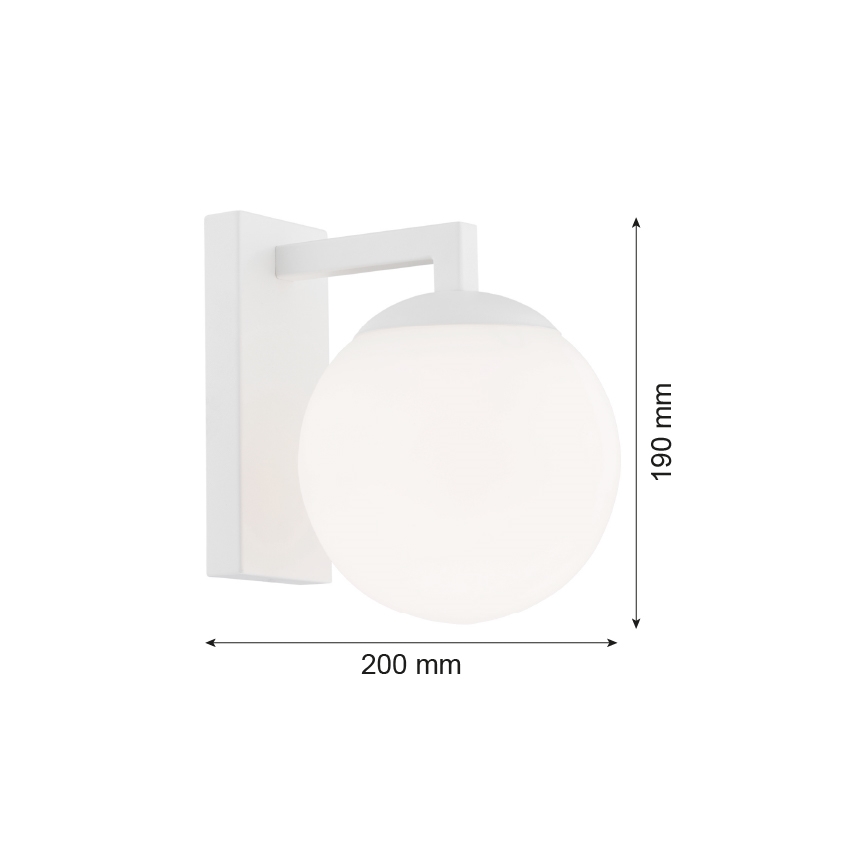 Argon 3733 - Candeeiro de parede ASPEN 1xE27/15W/230V branco