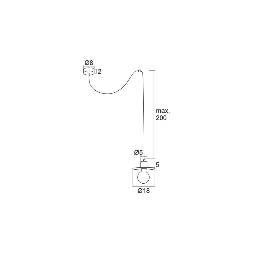 Argon 3836 - Candelabro suspenso CORSO 1xE27/15W/230V cromado brilhante