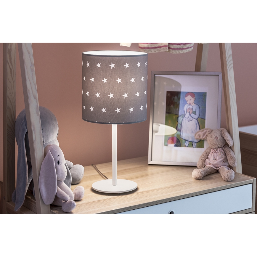 Argon 4126 - Candeeiro de mesa MAGIC 1xE27/15W/230V cinzento/branco