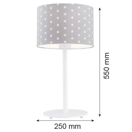 Argon 4126 - Candeeiro de mesa MAGIC 1xE27/15W/230V cinzento/branco