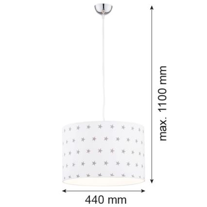 Argon 4133 - Candelabro suspenso MAGIC 1xE27/15W/230V branco